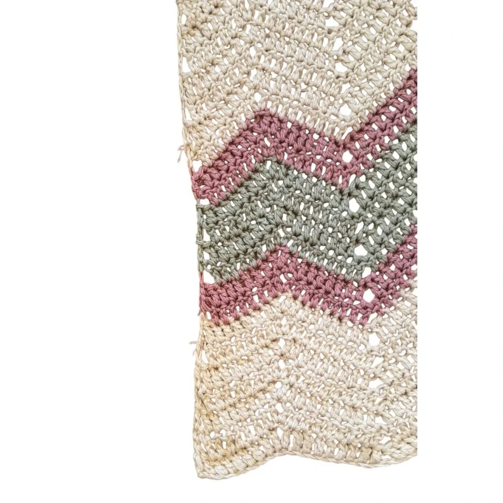 Vintage Handmade Crochet Throw 76